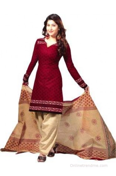 Reya Cotton Printed Dress/Top Material(Un-stitched)